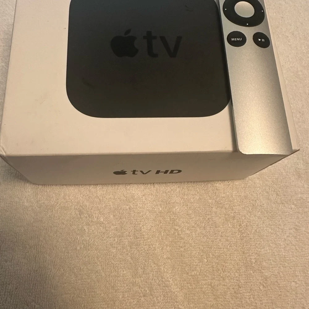 Apple TV with Silver Remote